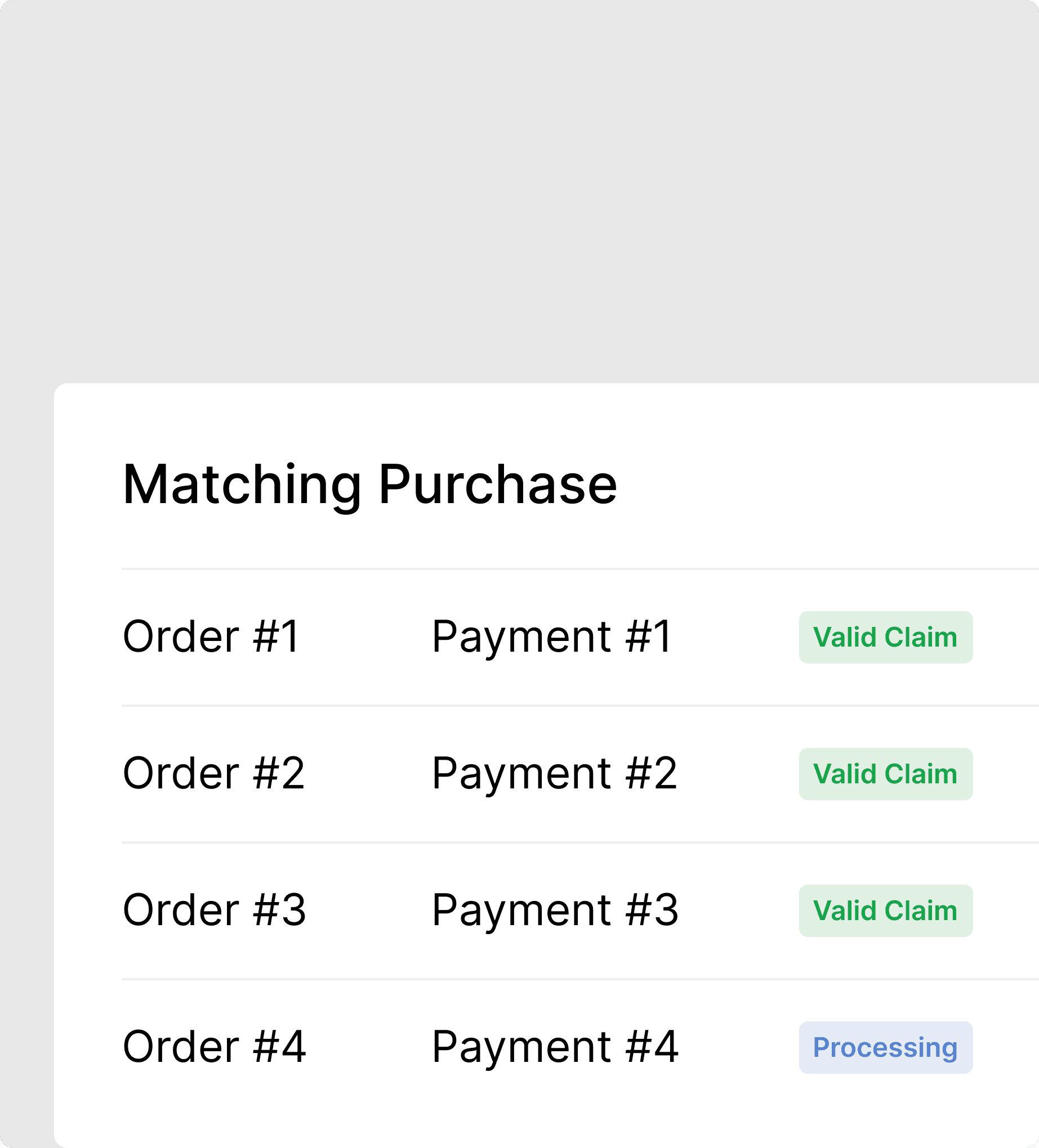 Instantly match deductions to orders & payments